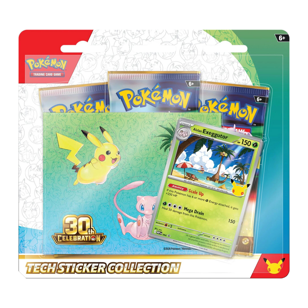 Pokémon TCG: 30th Celebration Tech Sticker Collection [Alolan Exeggutor]